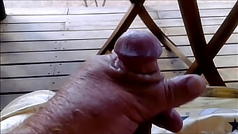 Shaved Cock Gets A Solo Outdoor Orgasm