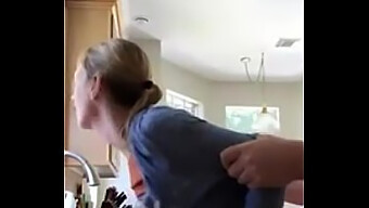 Mature Mom Gets Her Fill In The Kitchen