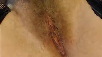 Close-Up View Of A Blonde'S Hairy Pussy On Webcam