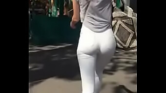 Voyeuristic Footage Of A Woman'S Exposed Buttocks On The Street