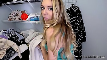 Amateur Teen With Natural Big Breasts Enjoys Homemade Laundry Room Sex