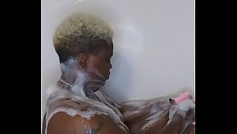 Black Beauty Indulges In Sensual Bath And Massage