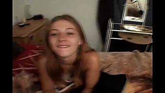 Teen Girl Gives Her Brother A Homemade Blowjob