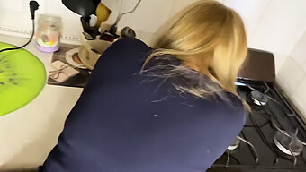 Freshly Fucked Student Gets A Creampie In The Kitchen