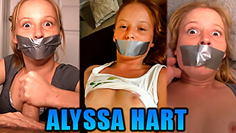 Alyssa Hart ผมแดงถูกผูกไว้และปิดเสียงด้วยเทปพันสายไฟในสามวิดีโอเครื่องราง