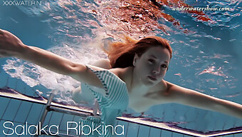 Salaka Ribkina'S Underwater Solo Adventure Showcasing Her Big Natural Tits And Tight Pussy