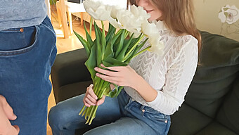 Gifted Flowers And Enjoyed First Sexual Experience With 18-Year-Old Estonian Babe In A Passionate Encounter