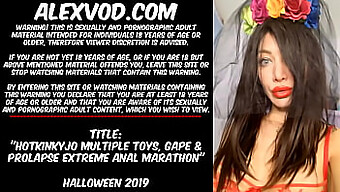 Halloween Anal Adventure With Hotkinkyjo'S Extreme Toy Collection And Prolapse