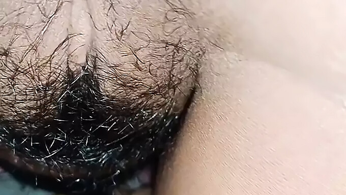 Hairy Asian teen gets her tight pussy stretched with a sex toy