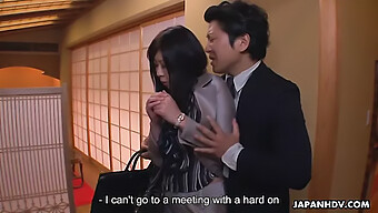 A Japanese Secretary Gets Used By Her Boss In A Restaurant