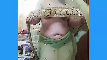 Indian Wife Playfully Teasing Her Husband In A Transparent Saree